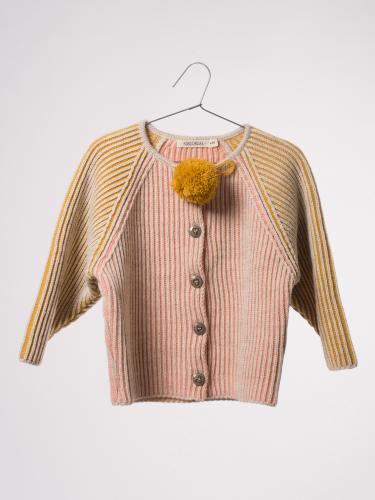 cardigan bicolor pink - outlet