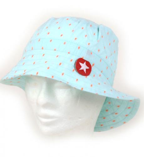 zomerhoedje dots - light blue - outlet