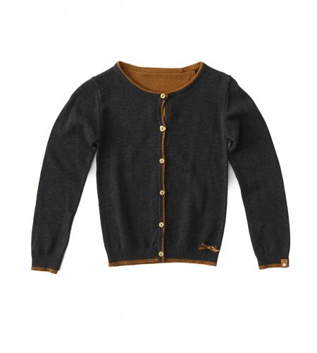 Knitted cardigan - antra melee - groot - outlet