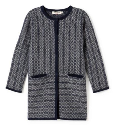 jas - lange cardigan jacquard - outlet