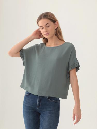 top ruffle sleeve - outlet