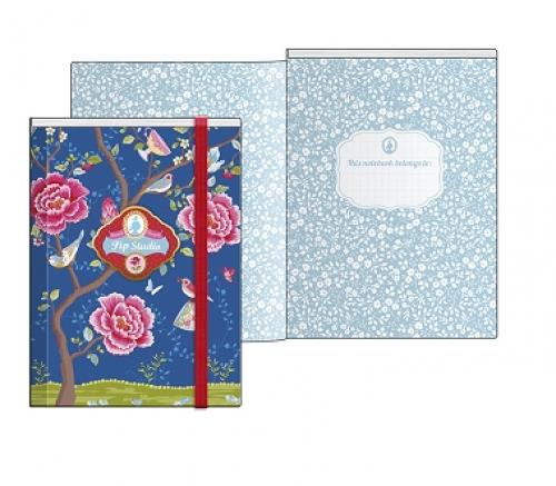 notitieboek A6 Chinese Blossom Blauw