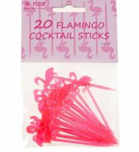 flamingo cocktail sticks