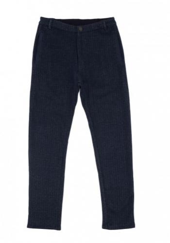 broek Linus - sweat blue herringbone - outlet